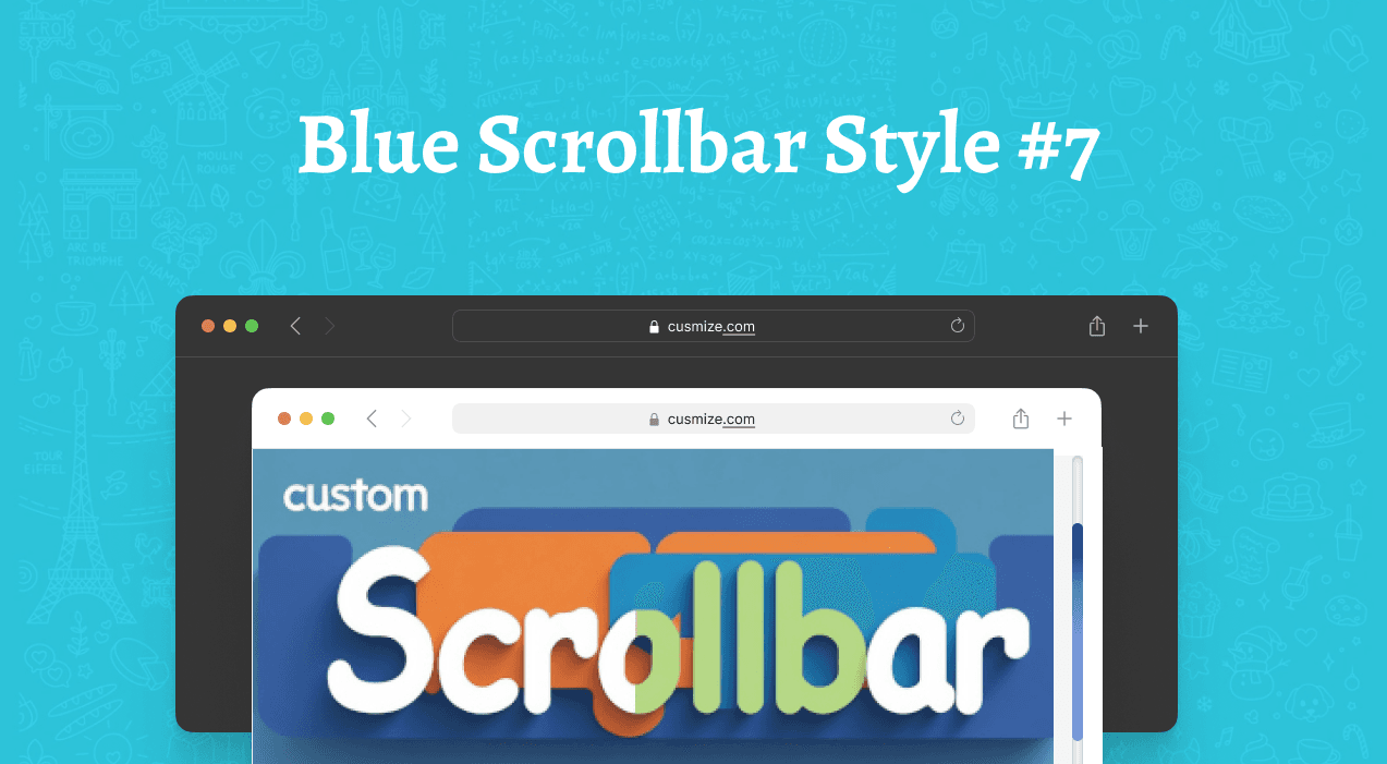 Blue Scrollbar Style - Vibrant Modern UI - Free Scrollbar Style | Cusmize